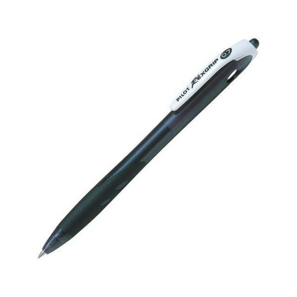 Bläckkulpenna PILOT Rex Grip Svart, medium, 1.0mm, 10st 10st