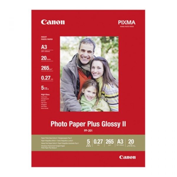 Canon Plus Glossy II Fotopapper A3 20-pack