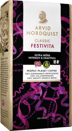 Kaffe Arvid Nordquist Classic Festivita Extra Mörkrost, 500g