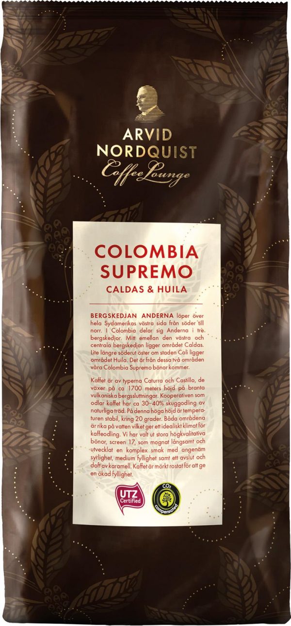 Kaffe Colombia Supremo HB 500g hela bönor 12st