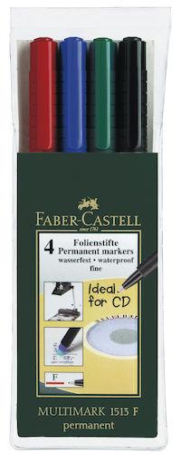 Märkpenna Faber Castell, fine, 4-set