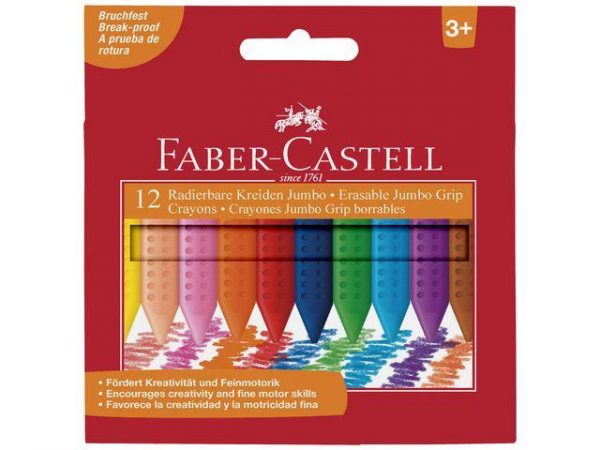 Plastkrita Faber-Castell Trekant, 12/fp