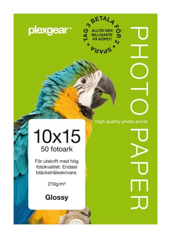 Plexgear Glossy Fotopapper 10x15 cm 50-pack