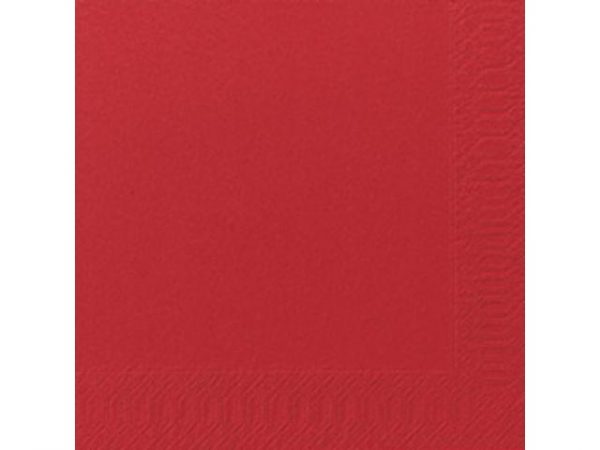 Servett Röd, 3-lager, 33x33cm, 125/fp