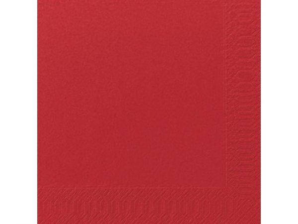 Servett Röd, 3-lager, 40x40cm, 125/fp