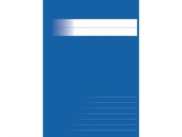 Skrivhäfte A5 ½ sida linj 8,5mm blå 25st