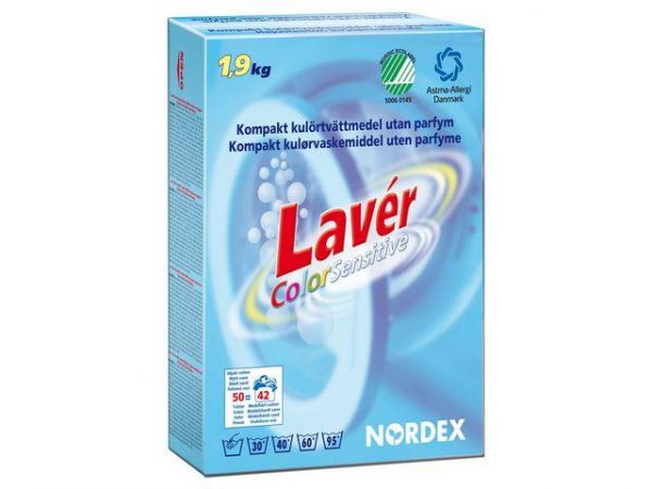 Tvättmedel LAVÉR Color Sensitive 1,9kg