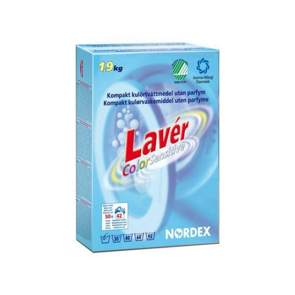 Tvättmedel LAVÉR Color Sensitive 1,9kg