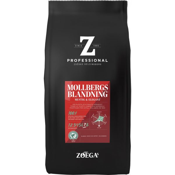 Kaffebönor Zoegas Mollbergs, rund mustig, 750g