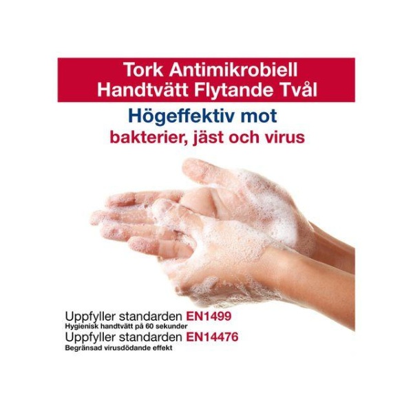 Tvål TORK S4 Antimikrobiell Flyt. 1L 6st