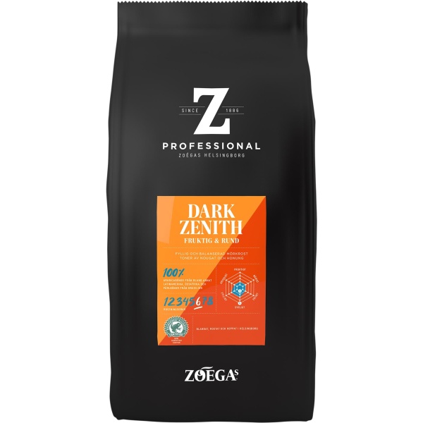 Kaffe Zoegas Dark Zenit 750g hela bönor