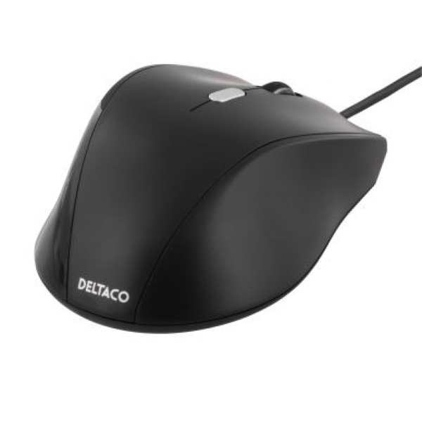Deltaco optisk mus, 3 knappar med scroll, USB