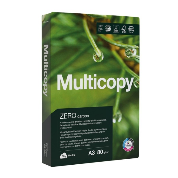 Kopieringspapper Multicopy Zero A3 80g, 500 st/fp