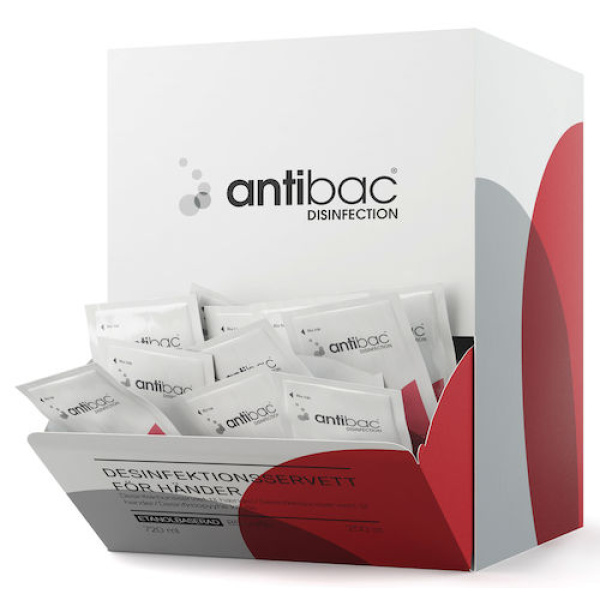 Handdesinfektion Antibac Servett 22x14cm, 250 st/fp