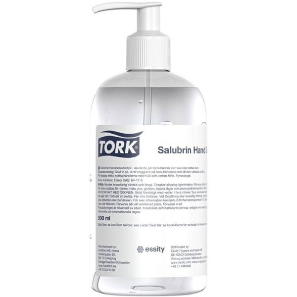 Handdesinfektion Tork Salubrin Alcogel 70% pump 500ml