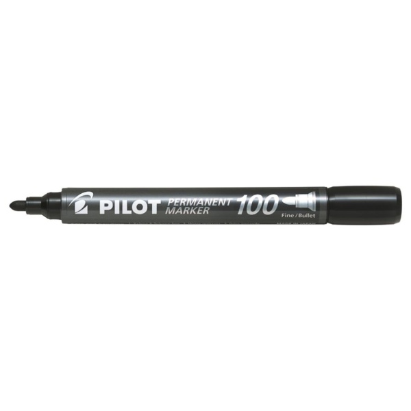 Märkpenna Pilot 100 Rund 1-4mm Svart
