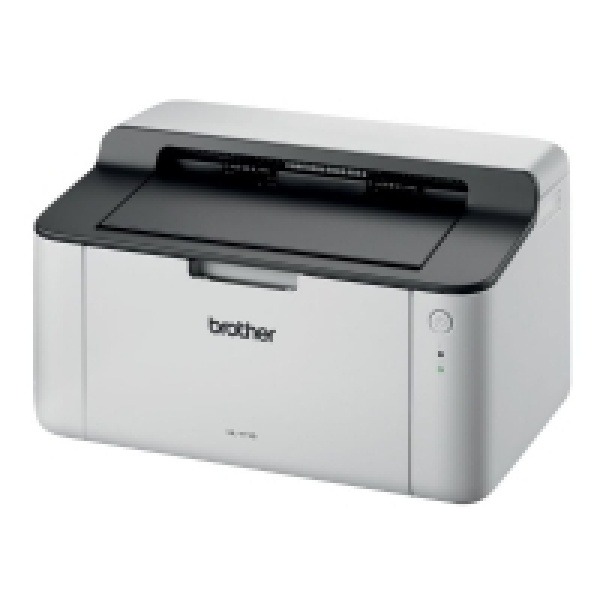 Brother HL-1110E - Printer - monokrom - laser - A4/Legal - 2400 x 600 dpi - op til 20 spm - kapacitet: 150 ark - USB 2.0 - grå, sort