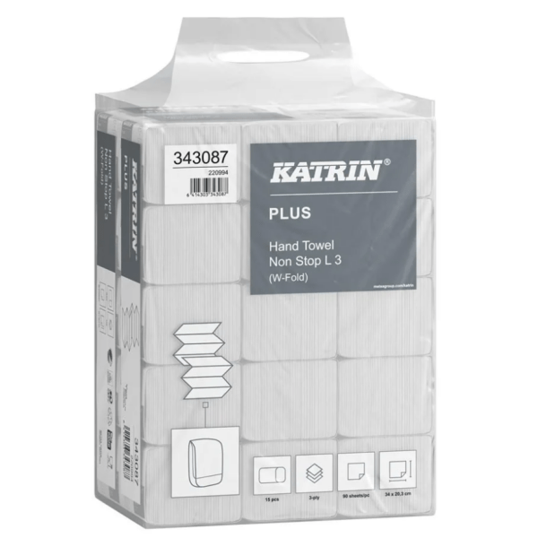 Pappershandduk KATRIN Plus Non-Stop L3, 3-lager, 20.3cm, 1350/fp