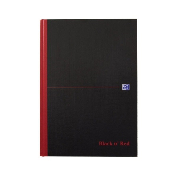 Anteckningsbok Oxford Black n' Red svart A4