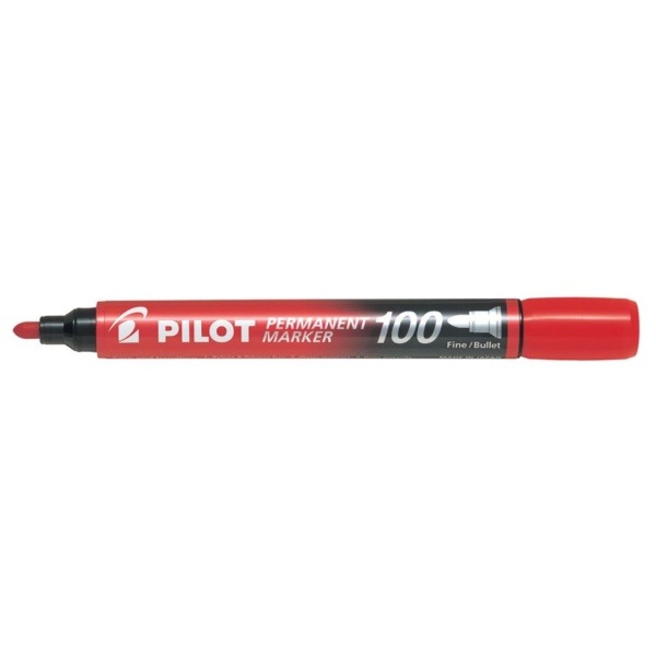Märkpenna Pilot 100 Rund 1-4mm Röd