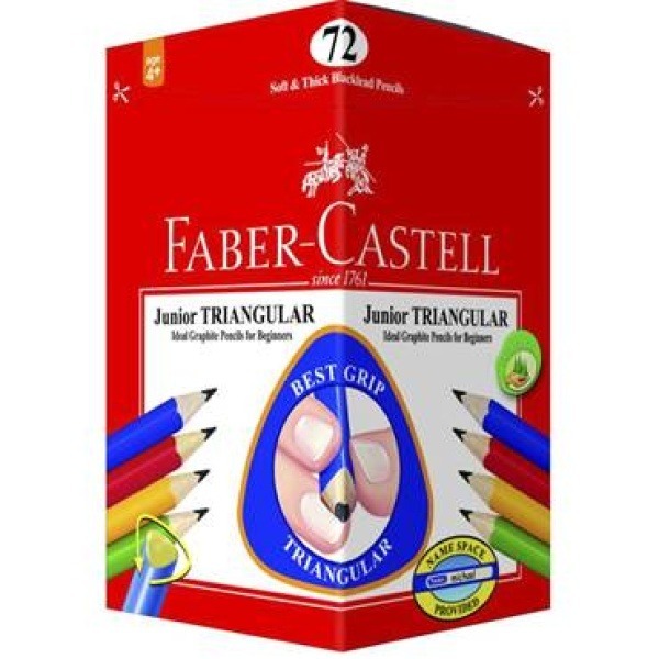 Blyertspenna Faber-Castell Junior trekant HB, 72 st/fp