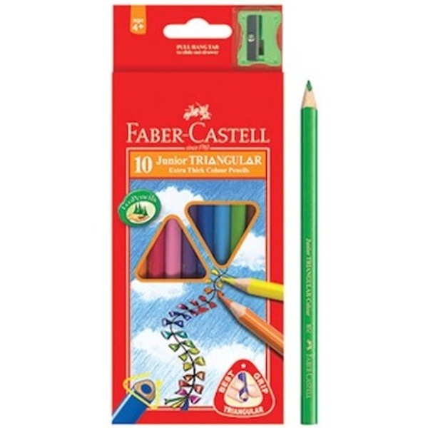 Färgpenna FABER CASTELL Triangular 10/fp