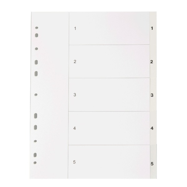 Pärmregister plast inkl. rubrikblad 1-5 A4