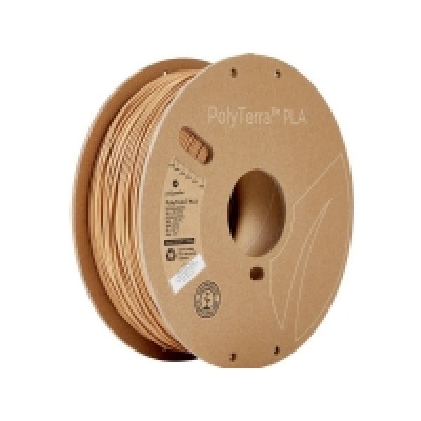 Polymaker 70976 PolyTerra Filament PLA-plast #####geringerer Kunststoffgehalt, vandopløselig 1.75 mm 1000 g Træbrun (silkemat) 1 stk
