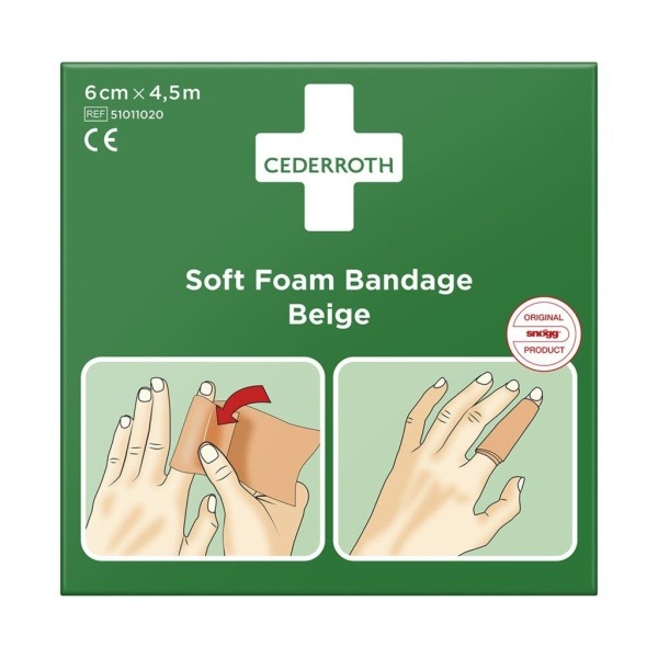 Soft Foam Bandage Cederroth Beige 6cmx4,5m