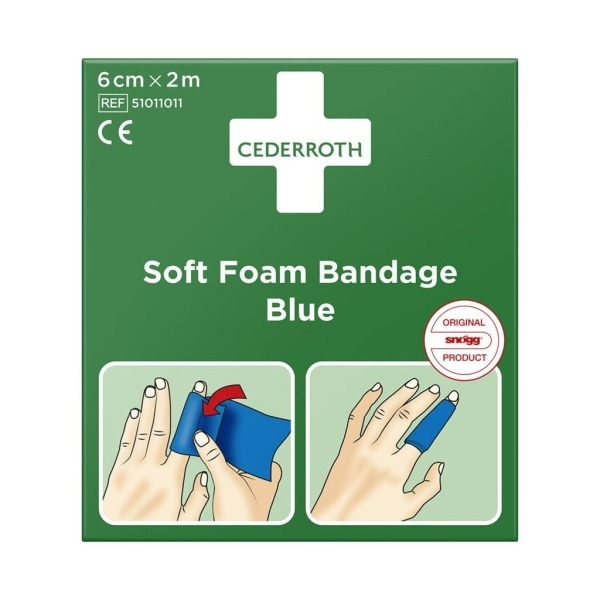 Soft Foam Bandage Cederroth Blå 6cmx2m