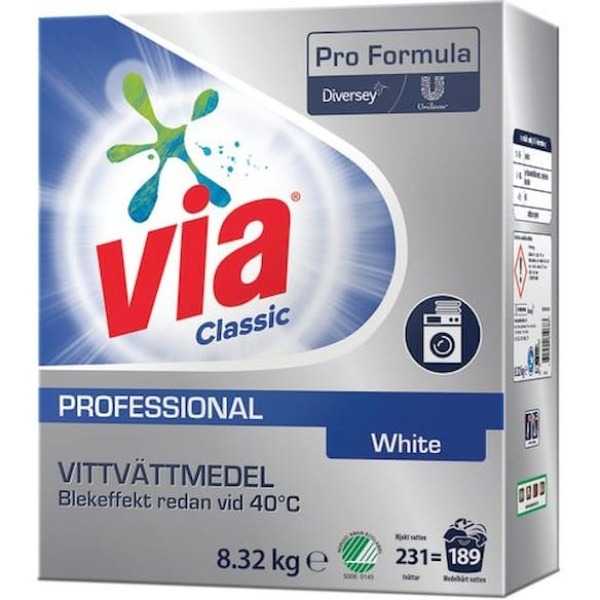 Tvättmedel VIA Pro Formula White 8,32kg