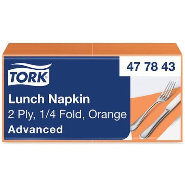Servett TORK Lunch 2-lags orange 200/fp
