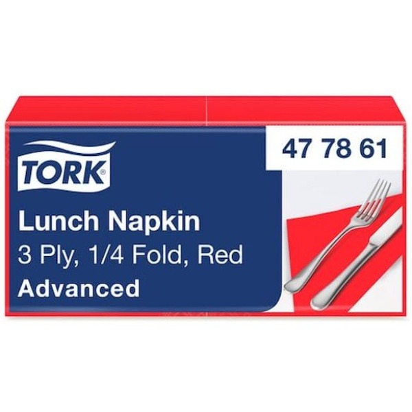 Servett TORK Mjuk 3-lag röd 150/fp