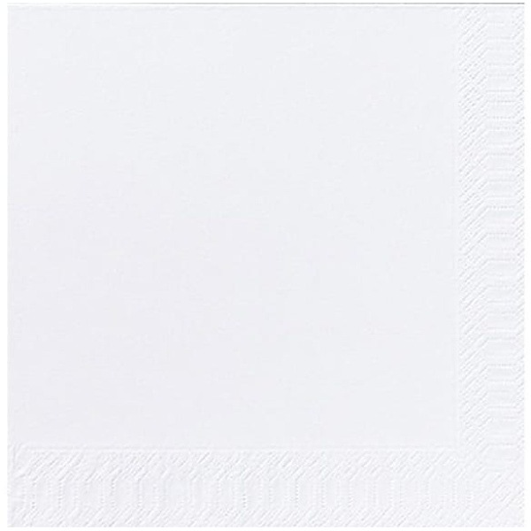 Servett Vit, 3-lager, 40x40cm, 125/fp, 8frp