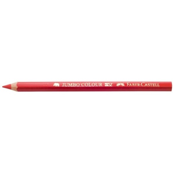 Färgpenna Faber-Castell Jumbo Klarröd, 12/fp