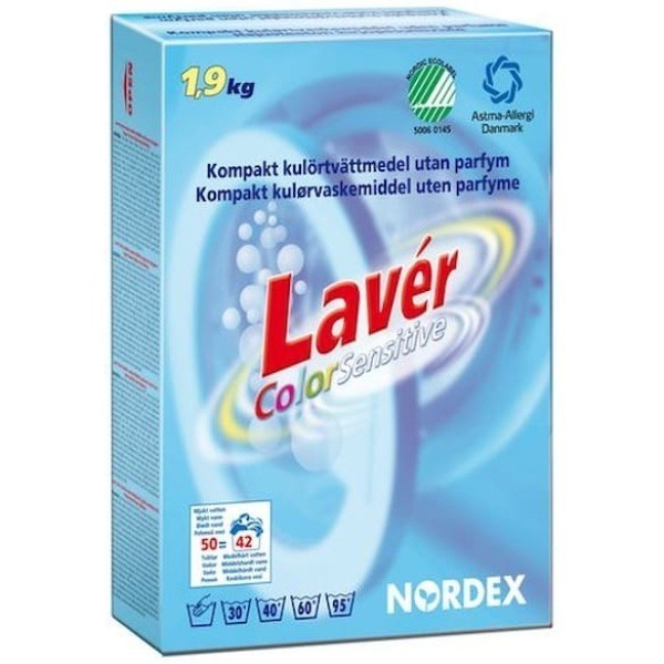 Tvättmedel LAVÉR Color Sensitive 1,9kg