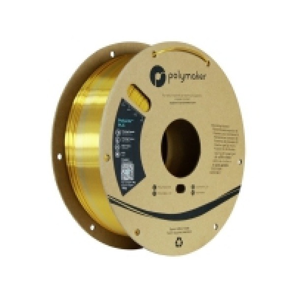 Polymaker PA03027 Dual Silk Filament PLA-silke Flerfarvet, Glinsende 1.75 mm 1000 g Crown, Guld, Sølv PolyLite™ 1 stk