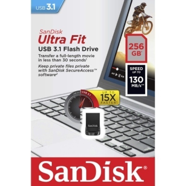 SanDisk USB 3.1 UltraFit 256GB USB-A