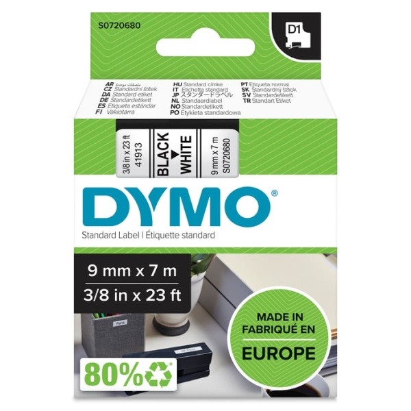 Dymo D1-märktejp 9 mm