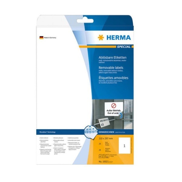Herma Självhäftande skrivarpapper A4 25-pack