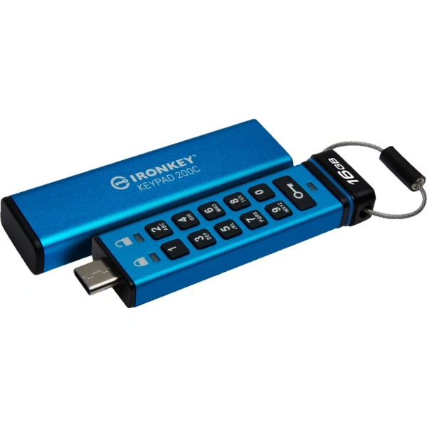 16GB USB-C IronKey Keypad 200C, FIPS 140-3 Lvl 3 AES-256