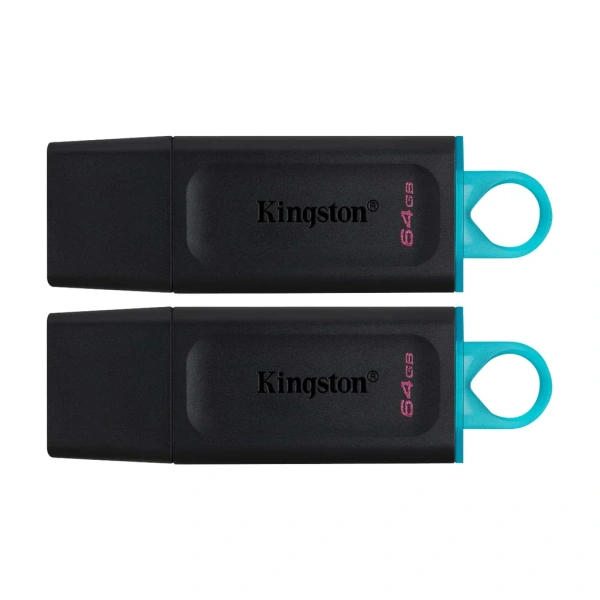 64GB USB3.2 Gen 1 DataTraveler Exodia (black + teal) - 2 Pcs