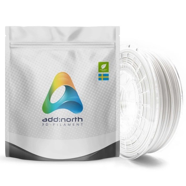 Addnorth E-PLA-filament för 3D-skrivare 1,75 mm Vit