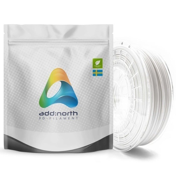 Addnorth E-PLA-filament för 3D-skrivare 1,75 mm Vit