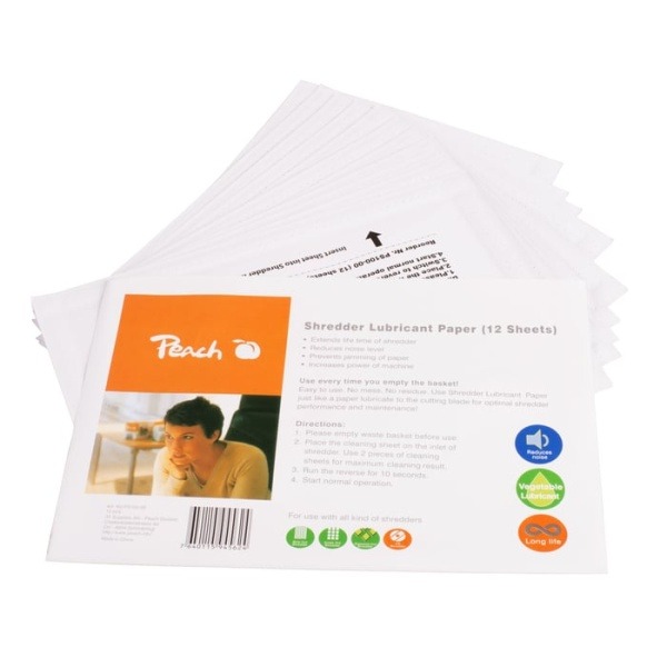 Peach Smörjpapper till dokumentförstörare 12-pack