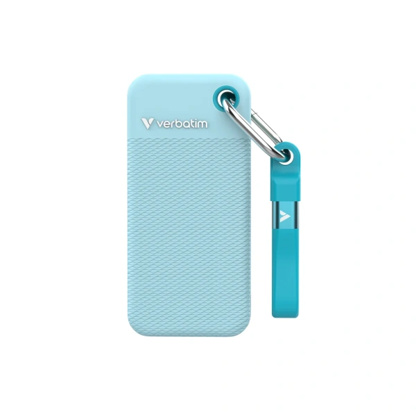 Pocket SSD USB 3.2 Gen 2 1TB Polar Blue w/2x rubber sleeves